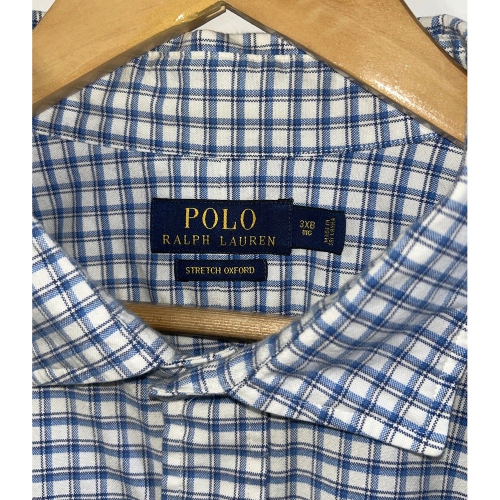 Mens Polo Ralph Lauren Big & Tall L/S Shirt Stretch Oxford Stretch Preppy 3XB